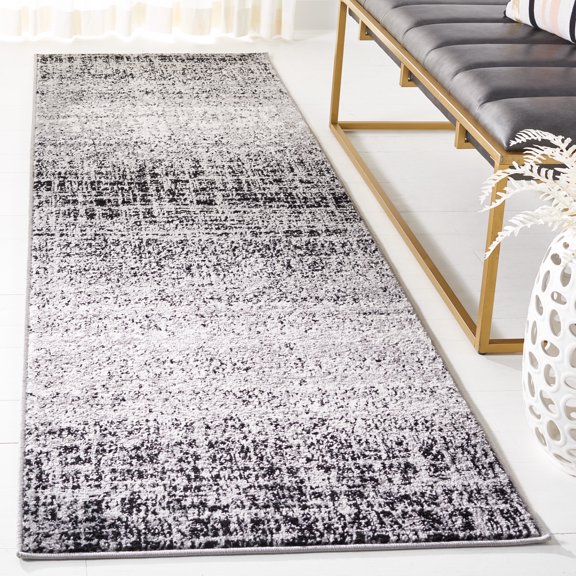 Safavieh Adirondack Kiersten Abstract Runner Rug, Silver/Black, 2'6" x 16'