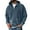 39#Navy, variant on Men's Half Zip Denim Hoodie Pullover Sweatshirt Jean Jacket with Pocket Navy 2XL