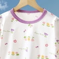 thumbnail image 5 of KPOPLK Little Girls Pajamas Short Sleeve Cotton Toddler Pjs Sleepwear Pajama Summer Clothes Sets 1-7T(5-6 Years,Purple), 5 of 6