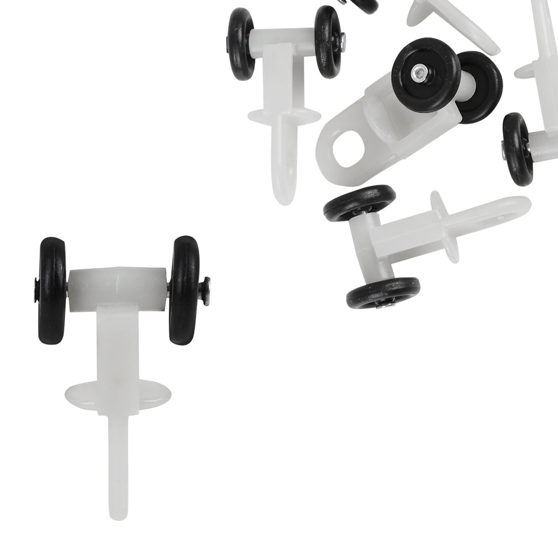 6pcs Plastic Car Curtain Track Rollers Window Curtain Wheel for RV