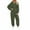 #048-Green, variant on Women's Fleece Hooded Front Zipper Long Sleeve Jumpsuit Cozy and Comfortable Loungewear Style