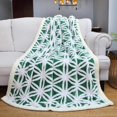 thumbnail image 3 of Sherpa Fleece Blanket Fuzzy Soft Throw Blanket Dual Sided Blanket for Couch Sofa Bed (Green, 51"x63"), 3 of 4