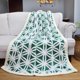 thumbnail image 3 of Sherpa Fleece Blanket Fuzzy Soft Throw Blanket Dual Sided Blanket for Couch Sofa Bed (Green, 51"x63"), 3 of 4