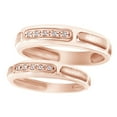 thumbnail image 2 of AFFY Round Cut White Natural Diamond His And Hers Wedding Band Ring Set in 14K Rose Gold (0.07 Cttw), 2 of 2