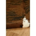 thumbnail image 3 of Linon Faux Hide Polyester Ex Brindle Cowhide Area Rug in Brown, 3 of 8