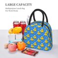 thumbnail image 5 of Honeii Cute Yellow Rubber Ducks Print Insulated Lunch Bag Women Reusable Lunch Box with Pocket for Work Picnic Travel -One Size, 5 of 6