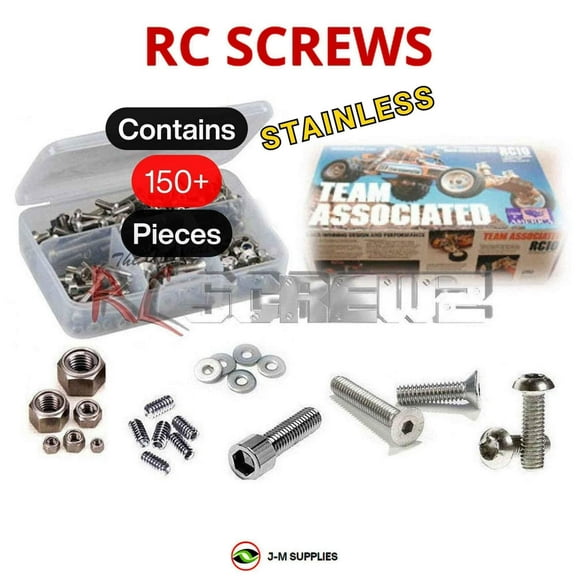 RCScrewZ Metric Stainless Screw Kit ass017m for Associated RC10 Vintage, Original Release 1990 | PRO