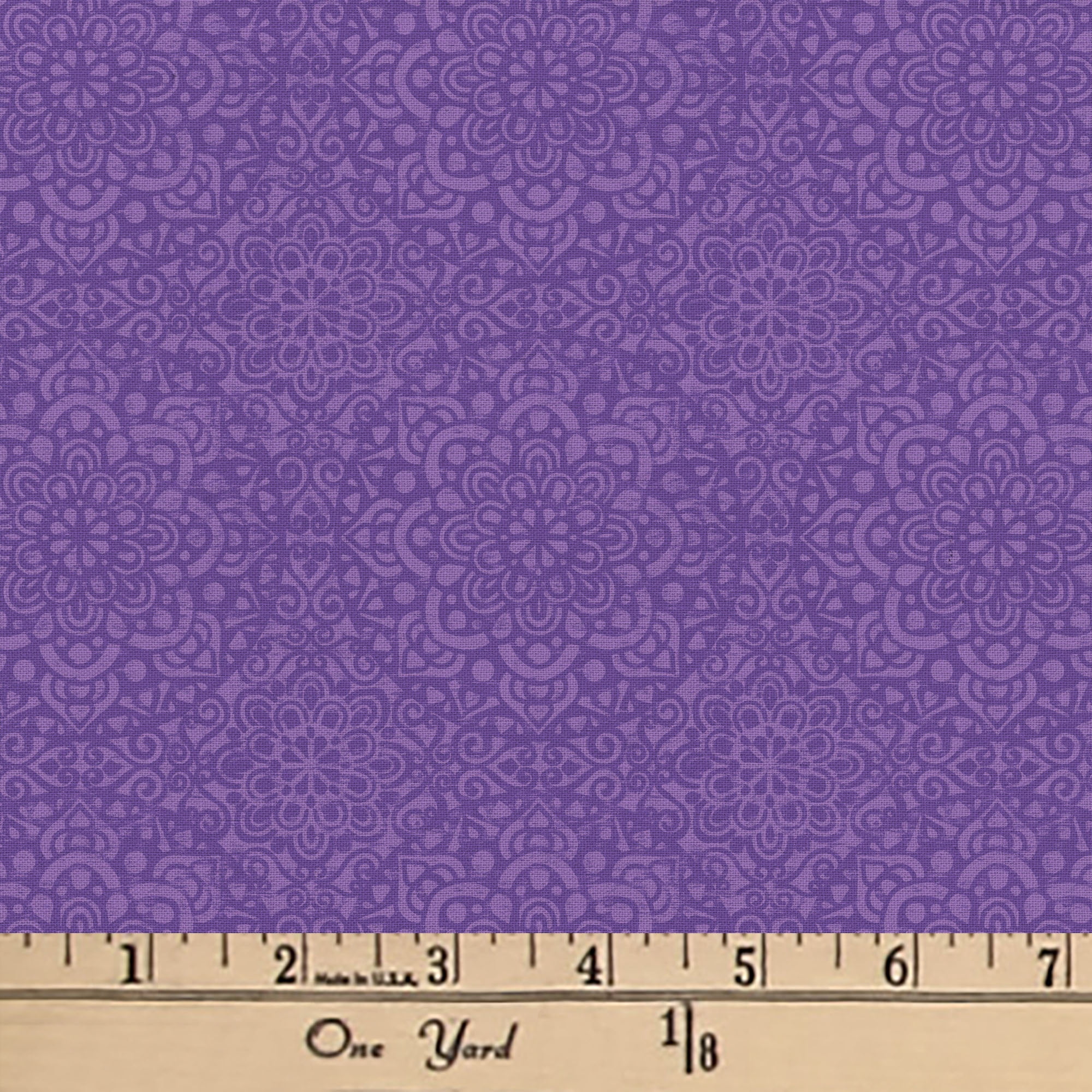 Cut by the Yard 100% Cotton Amadora Medallion, Lavendar , 44" Wide for Quilting & Sewing by Waverly Inspirations