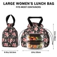 thumbnail image 5 of Pioneer Flower Floral Print Pattern Drawstring Lunch Bag Women - Drawstring Lunch Bag Insulated for Work Office - Stain-Resistant Large Lunchbags for Women with Multi-Pockets, 5 of 6