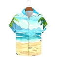 thumbnail image 3 of ZCFZJW Mens Hawaiian Tropical Shirts Regular Fit Casual Summer Short Sleeve Button Down Graphic T-Shirts Trendy Holiday Vacation Beach Tops Multicolor#02 L, 3 of 6