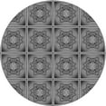 thumbnail image 1 of Ahgly Company Machine Washable Indoor Round Transitional Gunmetal Gray Area Rugs, 3' Round, 1 of 7