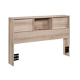 thumbnail image 4 of Sauder Harvey Park Full/Queen Bookcase Headboard with Doors, Pacific Maple Finish, 4 of 12