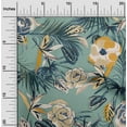 thumbnail image 2 of oneOone Polyester Lycra Dusty Teal Green Fabric Florals Fabric For Sewing Printed Craft Fabric By The Yard 56 Inch Wide, 2 of 6