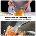 thumbnail image 4 of Topekada 6-Pack Stainless Steel Whisk and Tongs Set, 3 Heavy Duty Metal Tongs for Cooking & Grilling with Locking Grip + 3 Wire Balloon Whisks for Blending, Baking, Dishwasher Safe Kitchen Utensils, 4 of 8