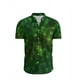 thumbnail image 3 of Camisas de playa de verano para hombres, blusas casuales de moda de manga corta con solapa, camisa cómoda con estampado de hojas de hierba coloridas y botones, 3 of 4