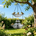 thumbnail image 4 of Colgante comedero para pájaros con energía solar y fuente de agua para baño de aves, decoración exterior para jardín, patio y traspatio, adorno 3 en 1 para alimentar, beber y bañar aves., 4 of 6