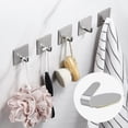 thumbnail image 3 of Moyic 6 uds ganchos autoadhesivos hogar cocina puerta de pared soporte de acero inoxidable gancho colgador bolsa llave gancho colgante oficina baño Almacenamiento y organización del hogar PC 1 Moyic HA5839-00B, 3 of 6