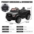 thumbnail image 6 of Ram Ride on Car Toys, 12V RAM 2500 Powered Ride on Toy Truck with Remote Control, Electric Car for Kids Girls 3-5 w/ Bluetooth, Rear Storage Trunk, Safety Belt, Rear Wheel Suspension, Black, 6 of 8