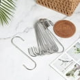 thumbnail image 3 of ABCISI Extra Long Shower Curtain S Hooks, Stainless Steel Metal S-Shaped Hooks for Hanging Heavy Duty, Indoor Outdoor Uses for Garden, Bathroom, Closet, Workshop, Kitchen, (7inch/12pack), 3 of 6