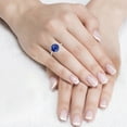 thumbnail image 2 of GemsNY September Birthstone - Dainty Round Four Prong Blue Sapphire Solitaire Ring (Grade - AAA | 2.25cts.), 2 of 4