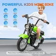 thumbnail image 2 of 24V 250W Kids Electric Dirt Bike - Electric Motorcycle with 2 Speed Up to 14 MPH, 60 Min Ride Time, LED Light, Off-Road Dirt Bike for Boys & Girls Ages 6-12, 2 of 8