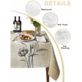 thumbnail image 2 of Yellow Beige Flower Table Cloth, Farmhouse Shabby Chic Wildflower Waterproof Tablecloth for Rectangle Tables, Reusable Washable Fabric Table Cover for Restaurant Kitchen Dining Tables 60"x102", 2 of 6