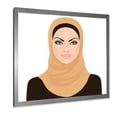 thumbnail image 2 of Designart 'Portrait of Muslim Girl In Traditional Hijab' Modern Framed Art Print, 2 of 4