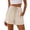 Beige, variant on Only Moment Women's Casual Elastic Waist Lounge Shorts Polyester Lightweight Shorts for Women Casual Summer Shorts with Pockets Cargo Shorts Grey,S