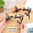 thumbnail image 3 of 2pcs Iron Display Decorations for Outdoor Garden Decoration Bird Electrophoresis Black 16.5x12.5x0.1cm, 3 of 5