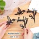 thumbnail image 3 of 2 siluetas de cuervo de metal para decoración de jardín, forma de pájaro, adorno para insertar en la rama, para decoración de árboles, estatuas de animales para arte de patio, 16,5 x 12,4 cm, 3 of 5
