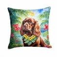thumbnail image 2 of Sussex Spaniel Luau Throw Pillow 14 in x 14 in, 2 of 2