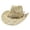 Beige, variant on OOOUM Breathable Cowboy Hat For Men Women Western Style Star Charm Beaded Band Straw Sun Hat Festival Outdoor Vacation Western Cowgirl Hat Black