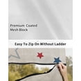 thumbnail image 6 of 4th of July RV Awning Sun Shade Screen 9'X7' Red Blue Mesh Sunscreen American White Stars Flag Retro Awning Shade Screen with Zipper UV Blocker Completed Kits Outdoor Canopy for RV Motorhome Camper, 6 of 7