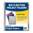 thumbnail image 4 of Multi-Section Project Folders, Clear Folders with Colored Dividers, 5/PK (Set of 6 PK), 4 of 4