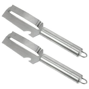 Jinyuann 2Pcs Peeler Removers Mango Pit Removers Household Fruit Peeler Tools (Silver)