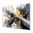 thumbnail image 2 of Designart "Depth Corner in Black and Gold I" Abstract Shapes Metal Wall Art Prints, 2 of 5
