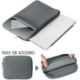 thumbnail image 3 of RAINYEAR Laptop Sleeve Compatible with 13.3 Inch MacBook Air Pro 2020 2021 New M1 A2337 A2338 A1932 A1989 A2159 A2179 A2251 A2289 Case Front Pocket Cover Carrying Bag with Accessories Pouch(Gray), 3 of 7