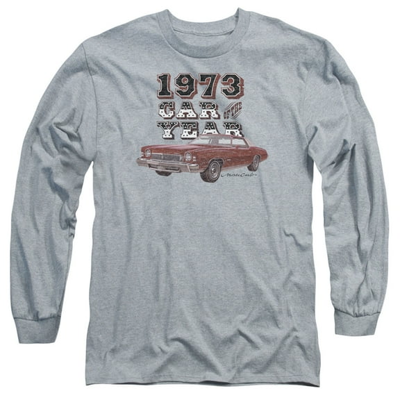 Trevco Sportswear CHV201-AL-1 Chevrolet Car of the Year Adult Long Sleeve T-Shirt, Athletic Heather - Small