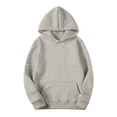 thumbnail image 2 of Htigea Women's Sweatshirts Rhinestone Long Sleeve Hoodies Streetwear Casual Trendy Hooded Pullover Tops with Pocket Gray S, 2 of 3