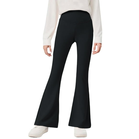 Cowsor High Waisted Flare Leggings for Girls - Yoga Pants Buttery Soft Bell Bottom Palazzo - Versatile Sizing