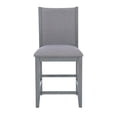 thumbnail image 5 of Linon Vern 5 Piece Dining Set Round Glass and Wood Table with 4 Chairs in Gray, 5 of 18