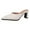 White, variant on Mules Slides Sandals for Women Ladies Fashion Leather Pointed Toe Chunky Block High Heels Clogs Slip on Dress Shoes