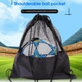 thumbnail image 2 of Basketball Bag Mesh Surface Large Capacity Wear-resistant Adjustable Strap Strong Load-bearing Storage A Ball Foldable Drawstring Storage Bag Mesh Pack for Sport, 2 of 7
