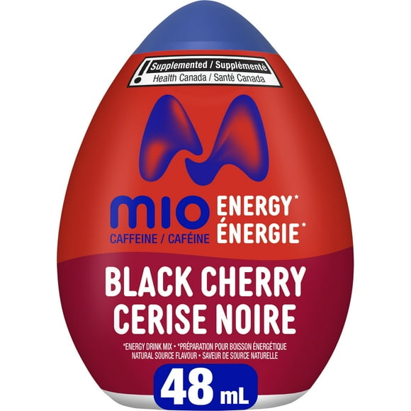 mio Energy Black Cherry Energy Drink Mix, 48 mL Bottle, MIO Liquid FLAVOR Black Cherry