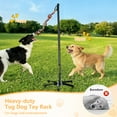 thumbnail image 7 of JDNRXO Adjustable Outdoor Dog Toy for Solo Play - 38.58"-44.49" Height with 6 Heavy-Duty Ground Stakes (11.81" Depth) & 1 Rope Toy for Backyard, Lawn, Park, 7 of 7