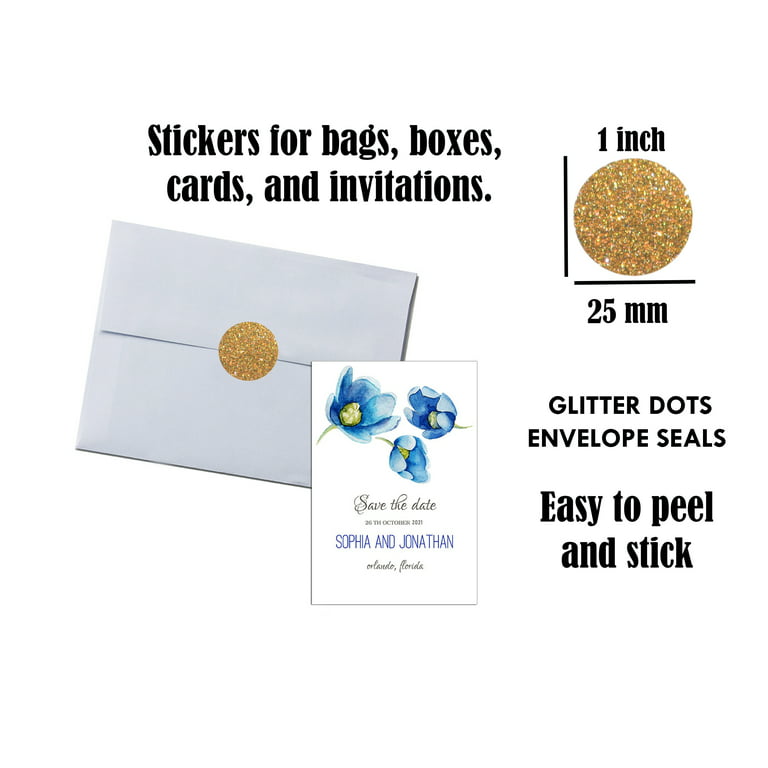 Royal Green Glitter Stickers Hearts in Gold Self Adhesive Labels for Party  Decorations, Stationary, Scrapbooking and Crafting -280 Pack 
