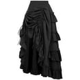 thumbnail image 3 of Busydd Skirts for Women Vintage Gothic Renaissance Skirt Solid Color Pleated Irregular Maxi Skirt S, 3 of 8