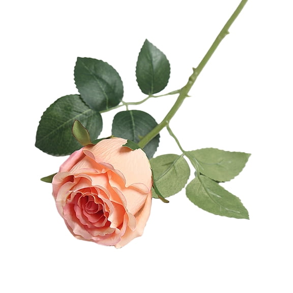 2026 Artificial Single-Headed Rose Bouquet - Realistic Silk Flower Decoration With Soft Fabric Materials For Home Kitchen Office Dining Table Wedding Festival Party Decor