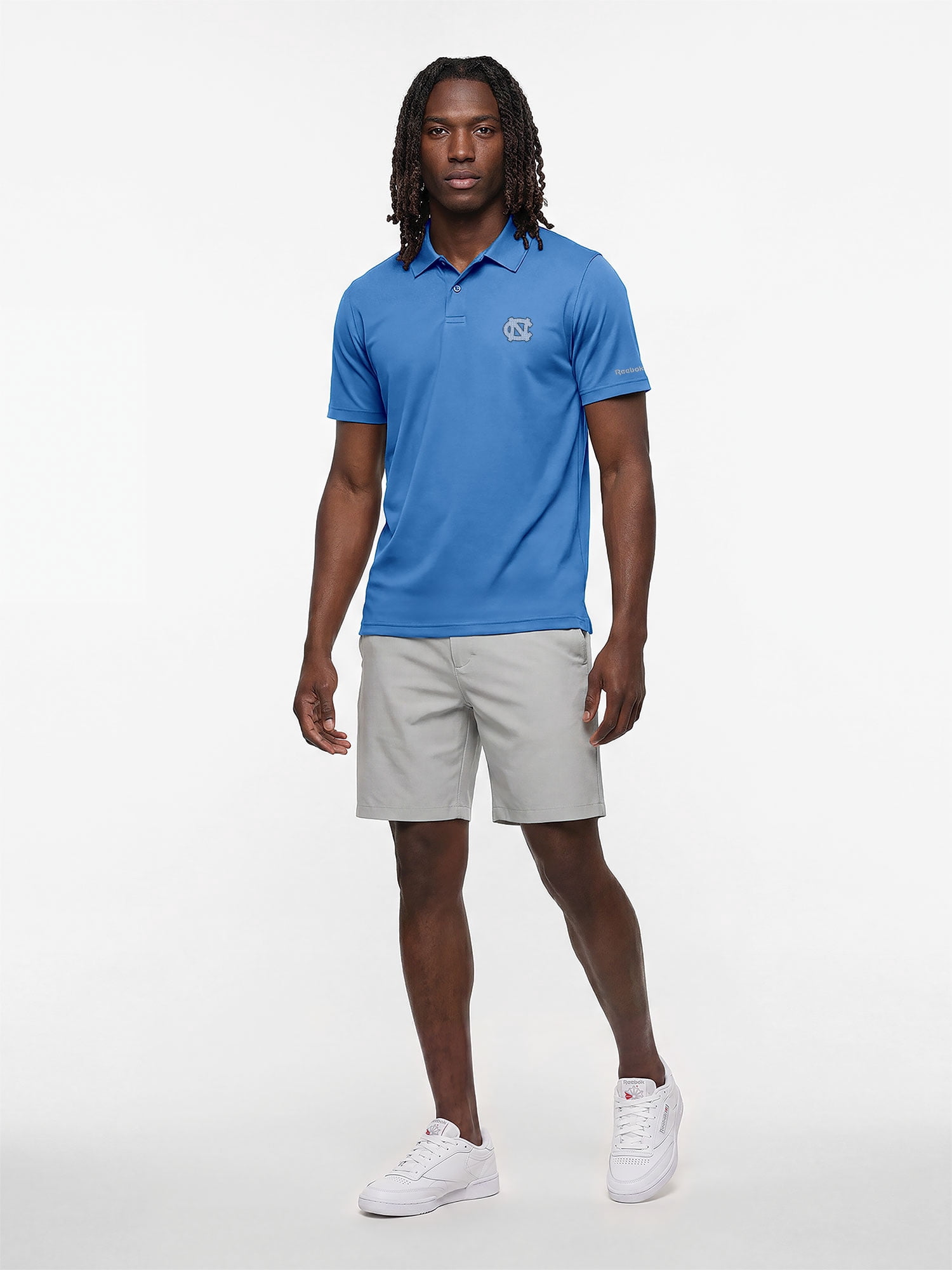North Carolina TarHeels Reebok Mens Short Sleeve Polo Shirt