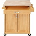 Mainstays Kitchen Island Cart with Drawer, Spice Rack, Towel Bar